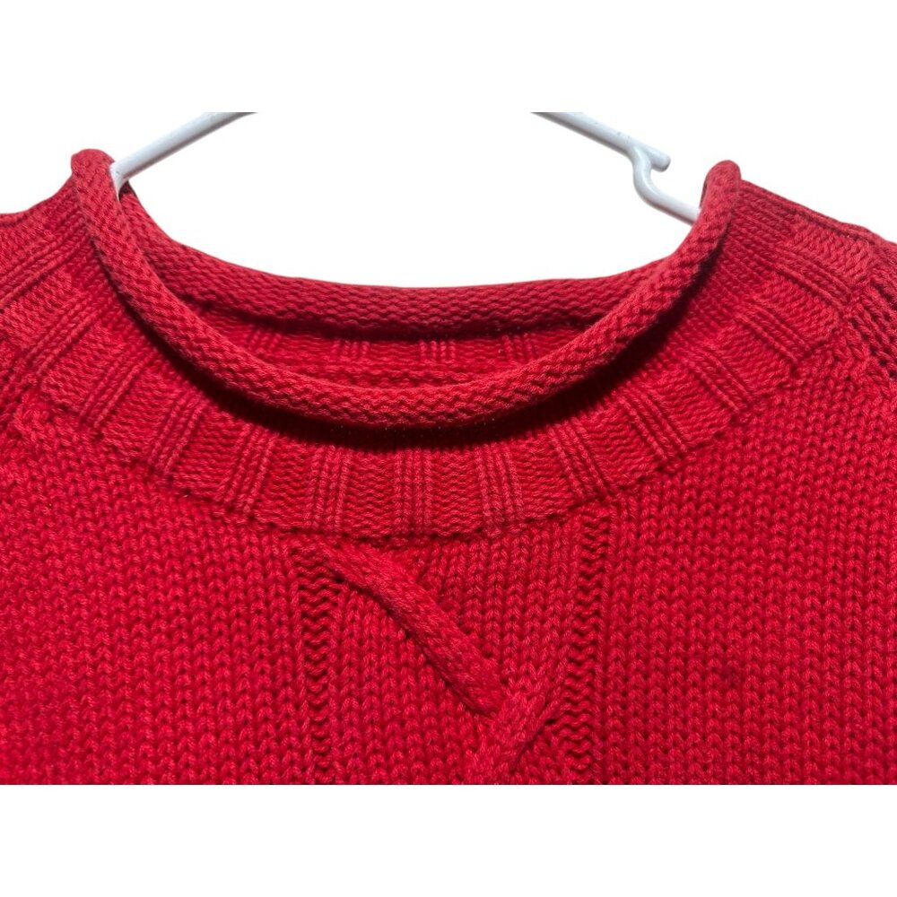 Vintage StJohnsBay Cable Knit Roll Neck Sweater Womens 3X Red Christmas Preppy - Picture 7 of 14